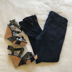 American Rag • Black Zipper Skinny Jeans